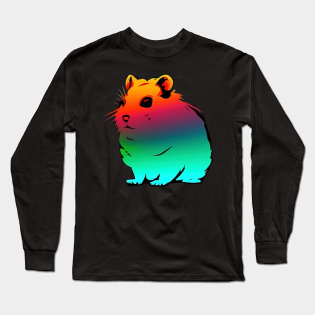 Spooky Hamster Zombie Retro Colorful Long Sleeve T-Shirt by BetterManufaktur